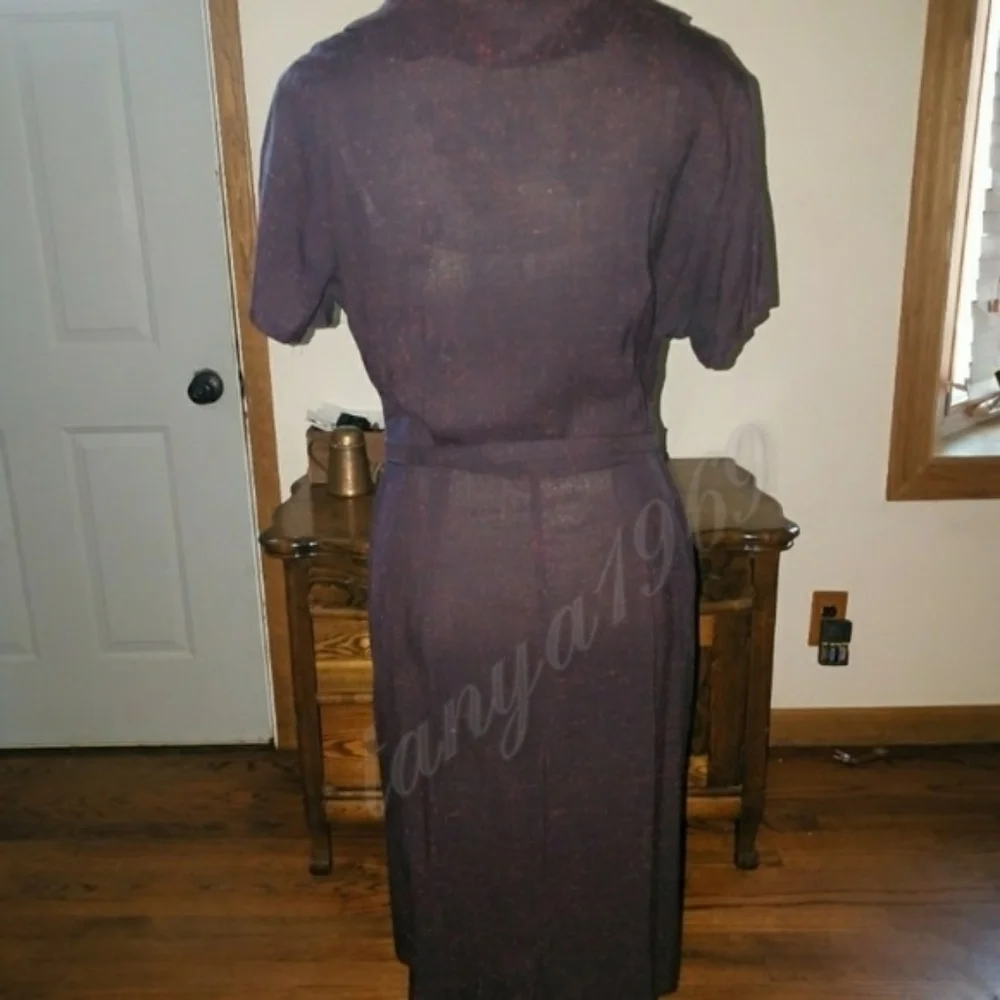 Vintage 50s 60s lightweight linen dress - Picture 3 of 5